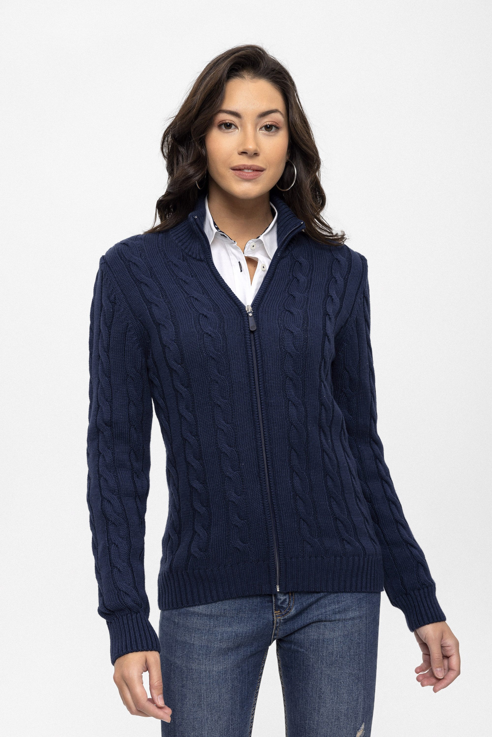 Felix Hardy Strickjacke Strickjacke mit Zopfmuster