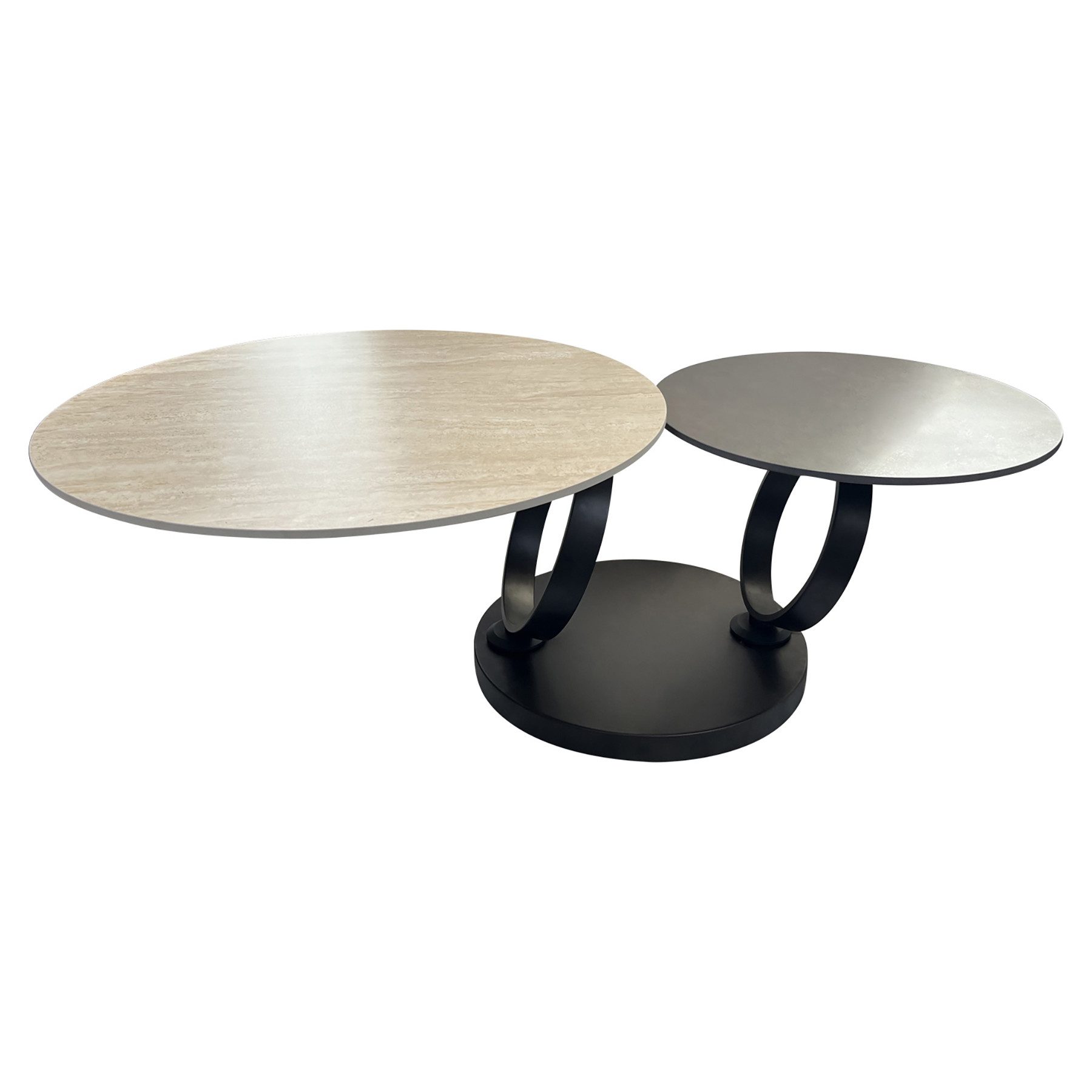 riess-ambiente Couchtisch DANCING RINGS natur / günstig online kaufen