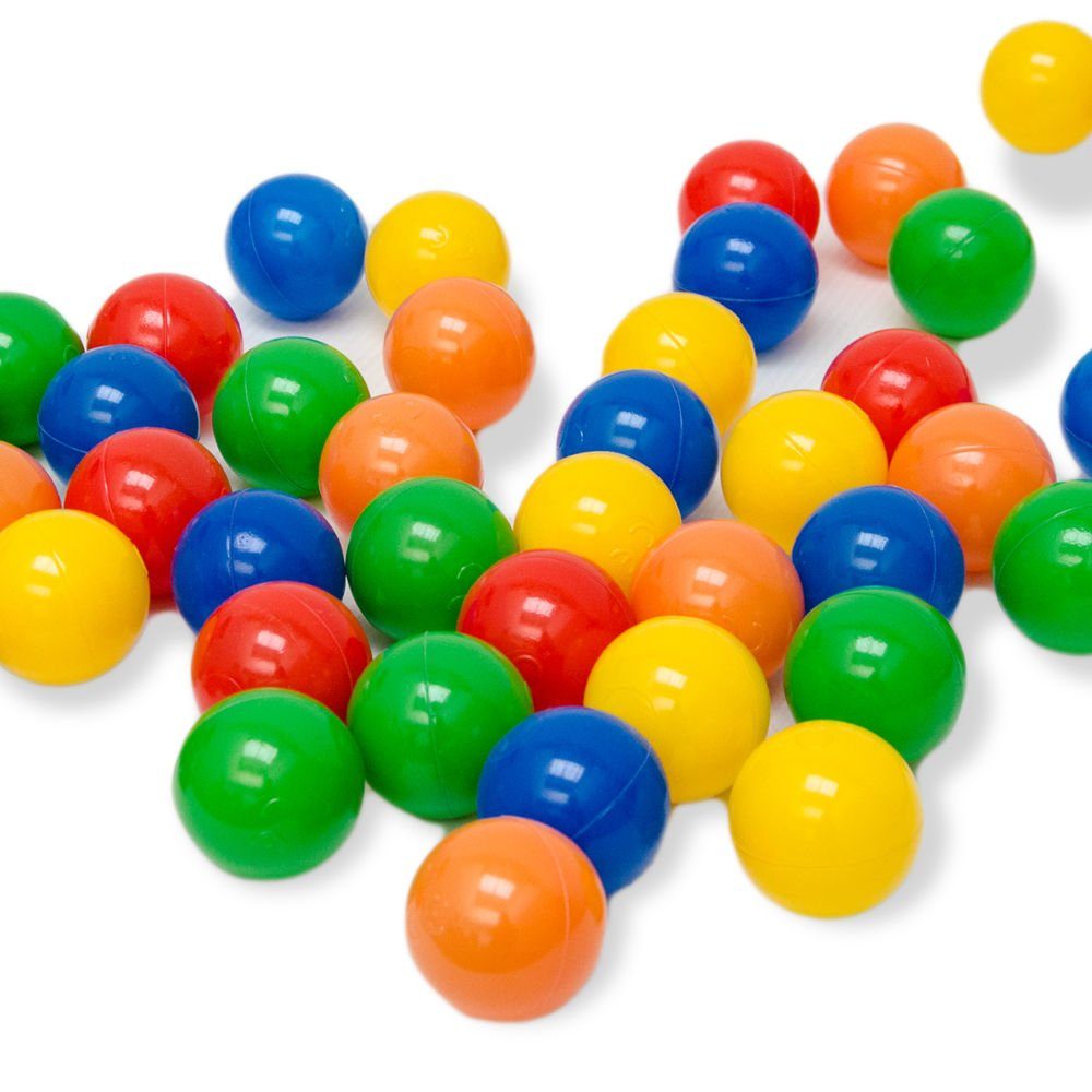 LittleTom Bällebad-Bälle 50 - 10.000 Stück Bällebad Bälle Bällebadbälle (100-St), Bunte Farben Neuware Ball