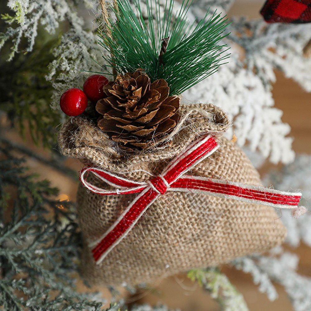 Apfeltasche AUzzO~ Geschenkpapier Weihnachtsdekoration Süßigkeiten Weihnachten Weihnachtsfeier für Glückstasche, 3-tlg für geschenktüte