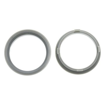 RKC Reifenstift 4X Zentrierringe Grau Felgen Ringe + 1x Reifen Kreide Fett Stift, Maße: 60,1 x 54,1 mm