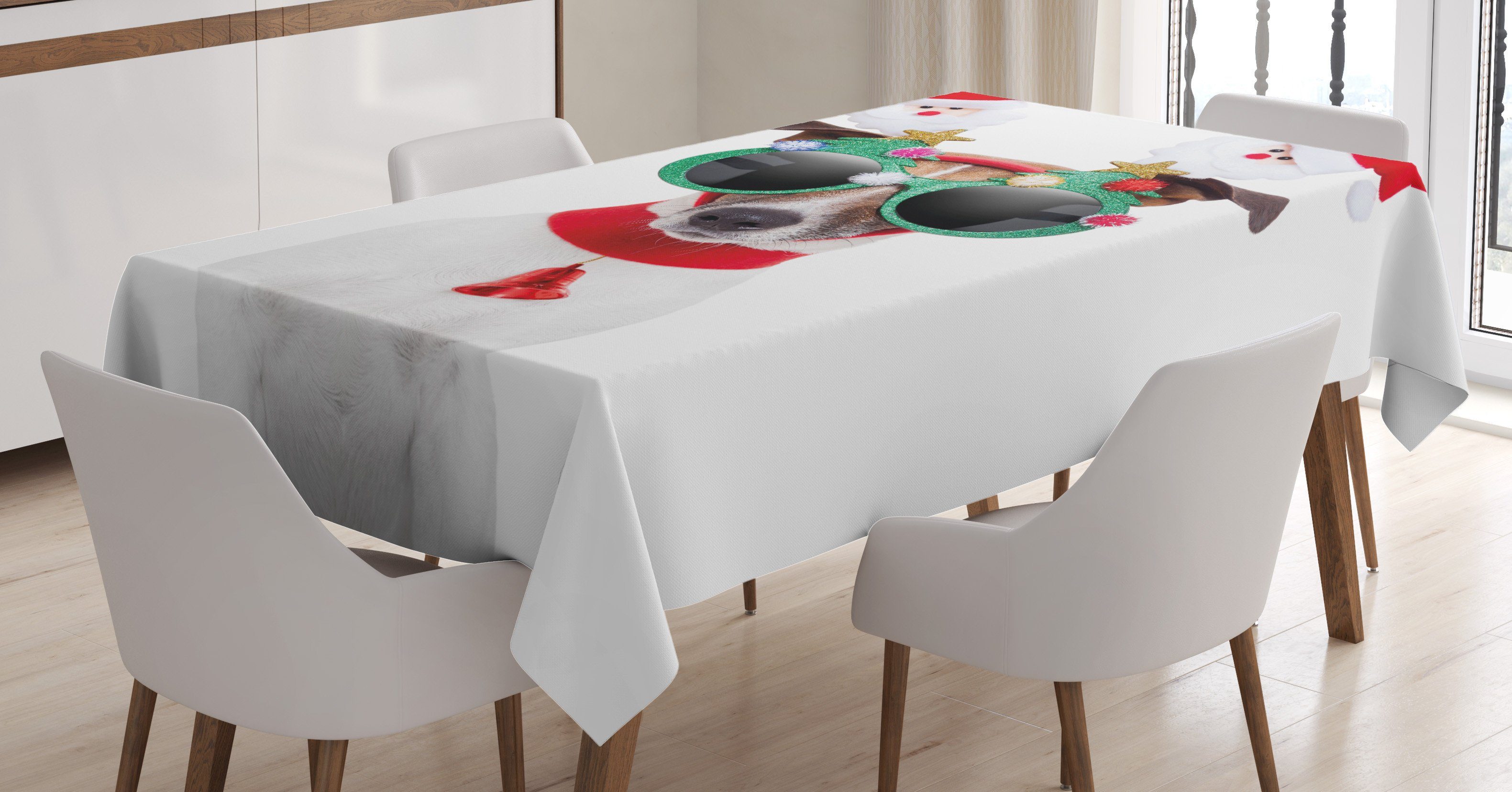 Klare geeignet Weihnachten Abakuhaus den Bereich Farben, Farbfest Für Hundesonnenbrillen Waschbar Tischdecke Außen Lustige