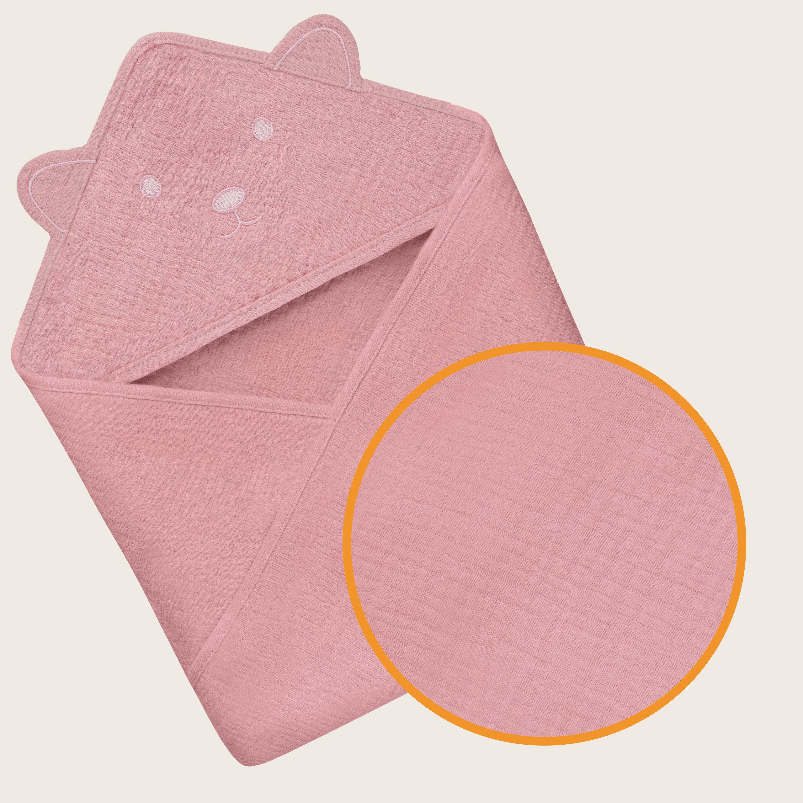 lionelo Kapuzenhandtuch MUSLIN HOODED TOWEL, Musselin 100% - Außergewöhnlich weich und sanft