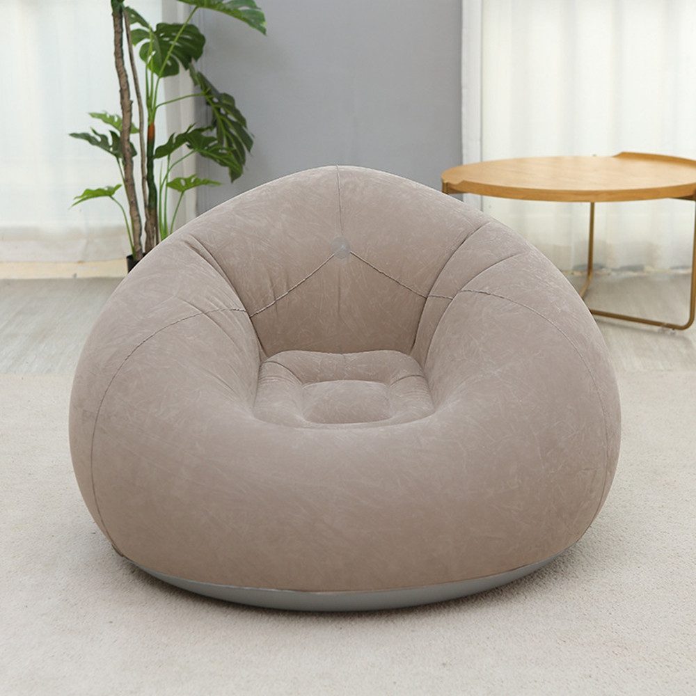 SIKAINI Luftsofa Aufblasbares beflocktes Loungesofa, (Schnell & einfach aufblasbar Robust & wasserdicht), Bequemes & ergonomisches Design Weiche beflockte Oberfläche