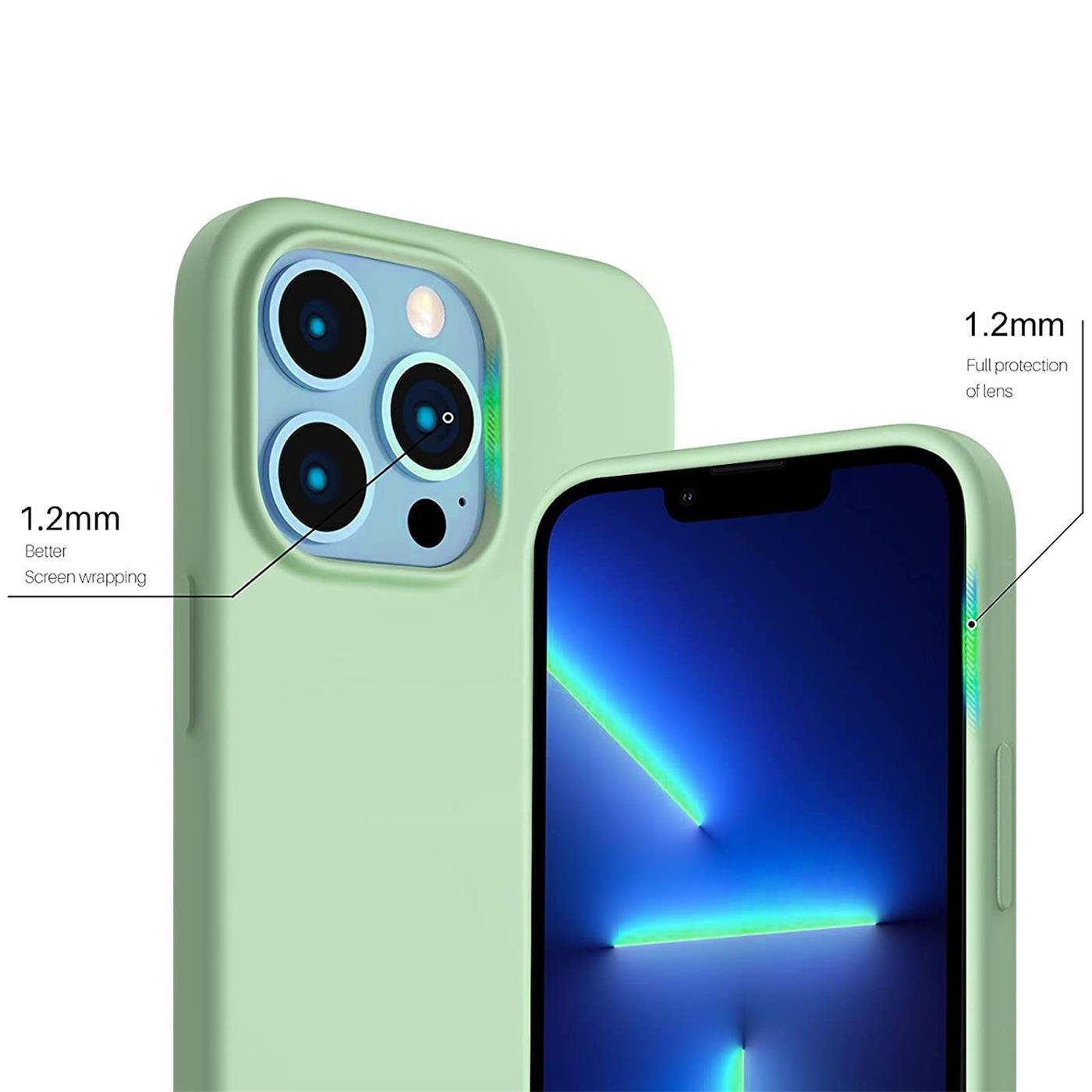 CoolGadget Handyhülle Silikon Case für das iPhone 14 Pro Max Slim TPU Cover 6,7 Zoll, Weiche Schutz Hülle mit Innen Fleece aus Stoff Handy Tasche