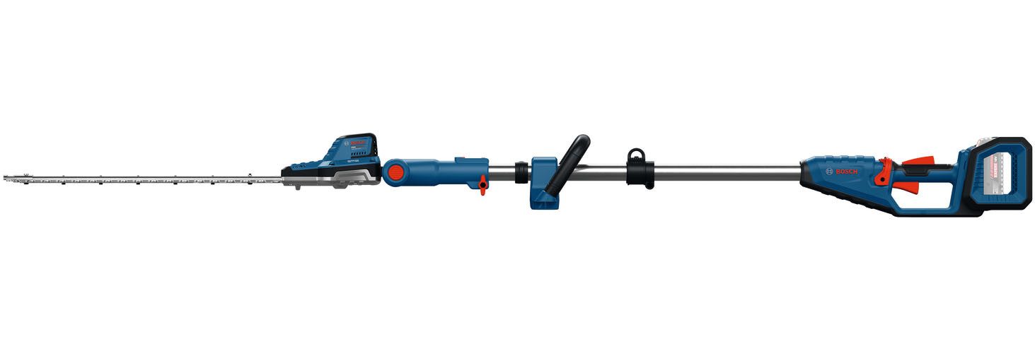 Bosch Professional Akku-Heckenschere GHE18V-50FP, (ohne Akku und Ladegerät), Stabheckenschere zum Trimmen von hohen Hecken und kleineren Büschen