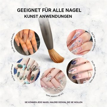 RefinedFlare Nageldesign Zubehör Nail-Art-Pinsel Nagelpinsel-Set zum Auftragen von Acrylpulver, Nailart-Pinsel zum Modellieren