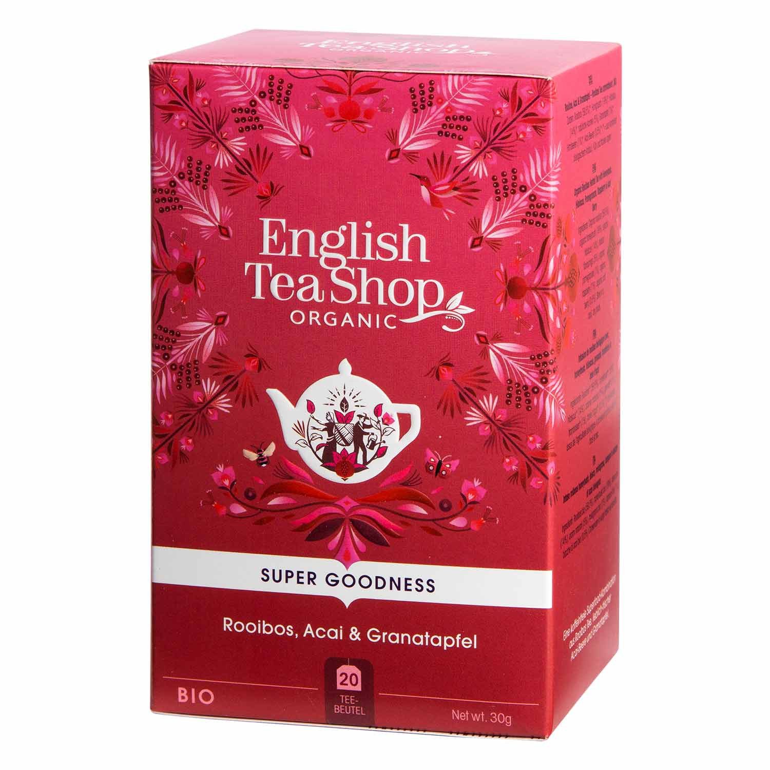 English Tea Shop Tee Rooibos, Acai & Granatapfel, BIO, 20 Teebeutel, Erfrischend vielschichtige Superfood-Teemischung.