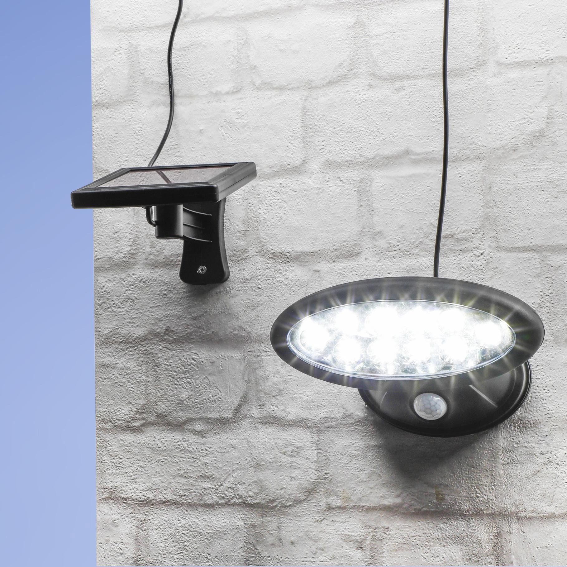 HI LED Solarleuchte LED Solarleuchte Solarlampe mit Bewegungsmelder Außen Sensor Fluter St