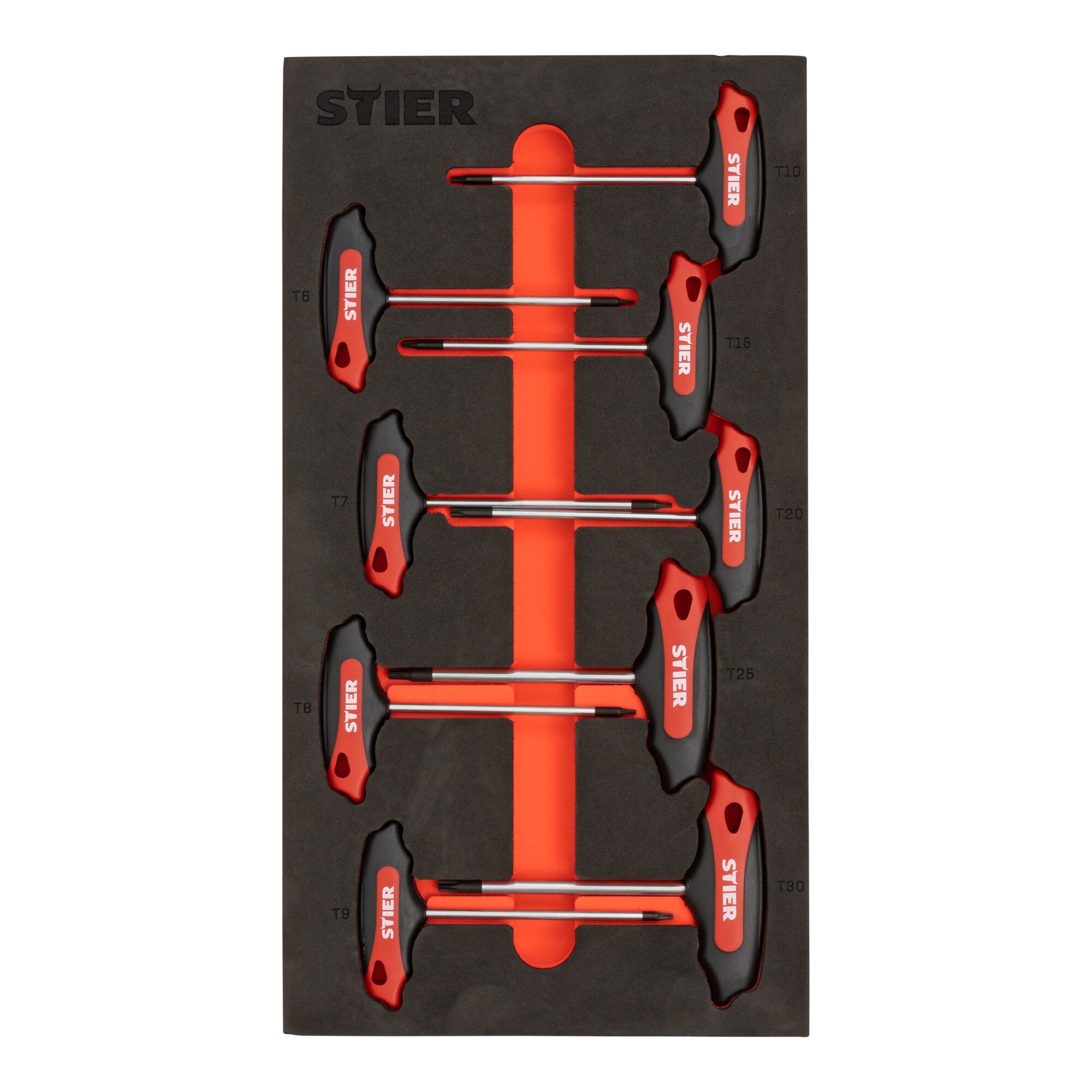 Stier Schraubendreher STIER T-Griff-Schraubendreher-Satz Torx TX15 - TX45 mm 6-teilig in