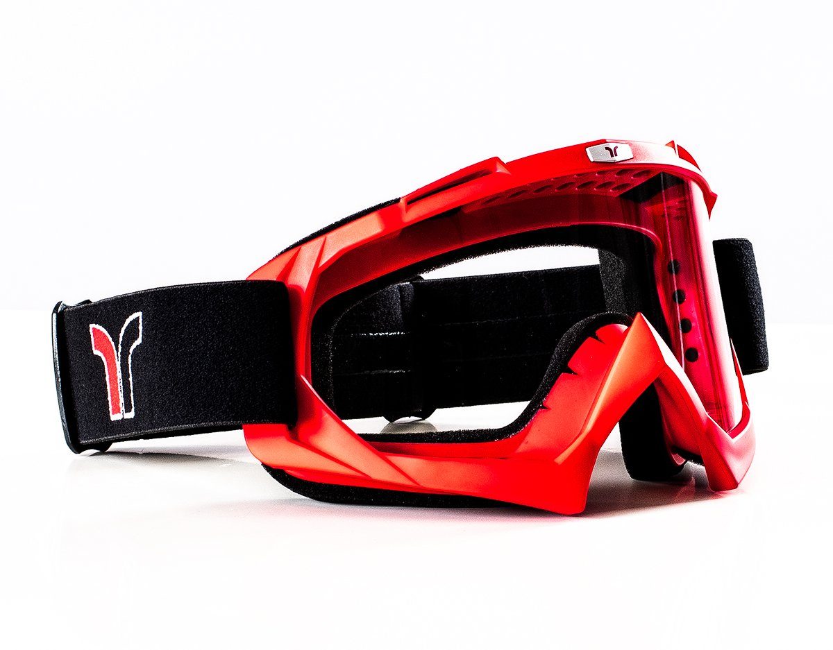 rueger-helmets Skihelm RB-970 Crossbrille Endurobrille Quadbrille Motocrossbrille ruegerRB-970 Crossbrille rot