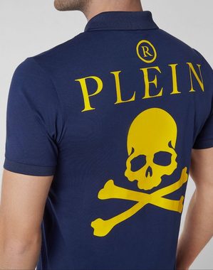 PHILIPP PLEIN Poloshirt PHILIPP PLEIN Skull Polo Shirt Polohemd Leather PP Hexagon Patch Hemd