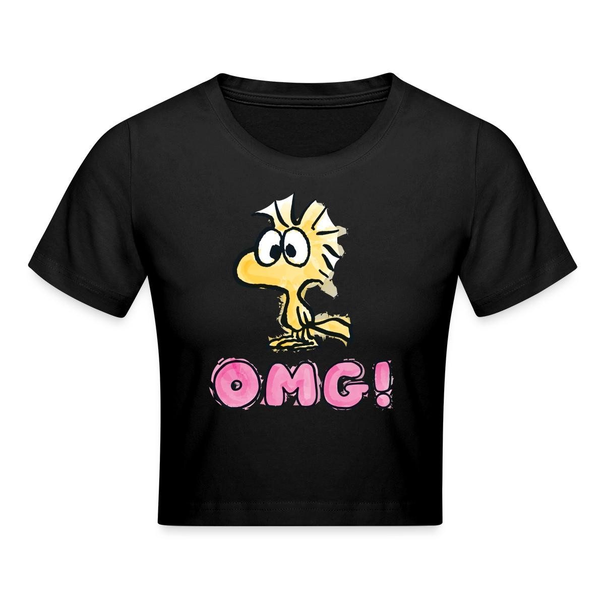Spreadshirt T-Shirt Peanuts Woodstock OMG Oh Mein Gott Crop Top (1-tlg)