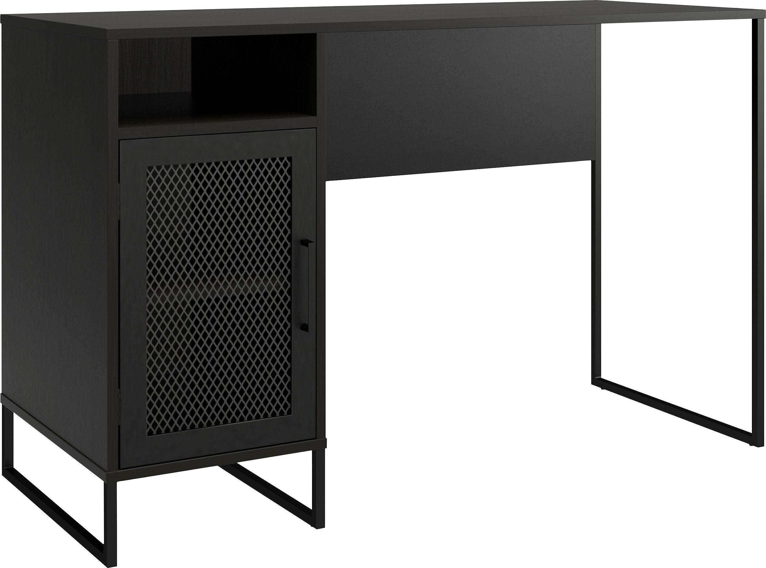 Dorel Home Schreibtisch Purdue (1-St), Tür mit Magnetverschluß, Gestell aus Metall, Höhe 76,5 cm