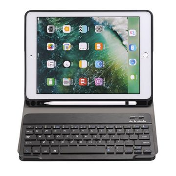 Lobwerk Tablet-Hülle 3in1 Hülle + Tastatur + Maus für Apple iPad Pro 9.7 2016/2017/2018, Aufstellfunktion, Sturzdämpfung