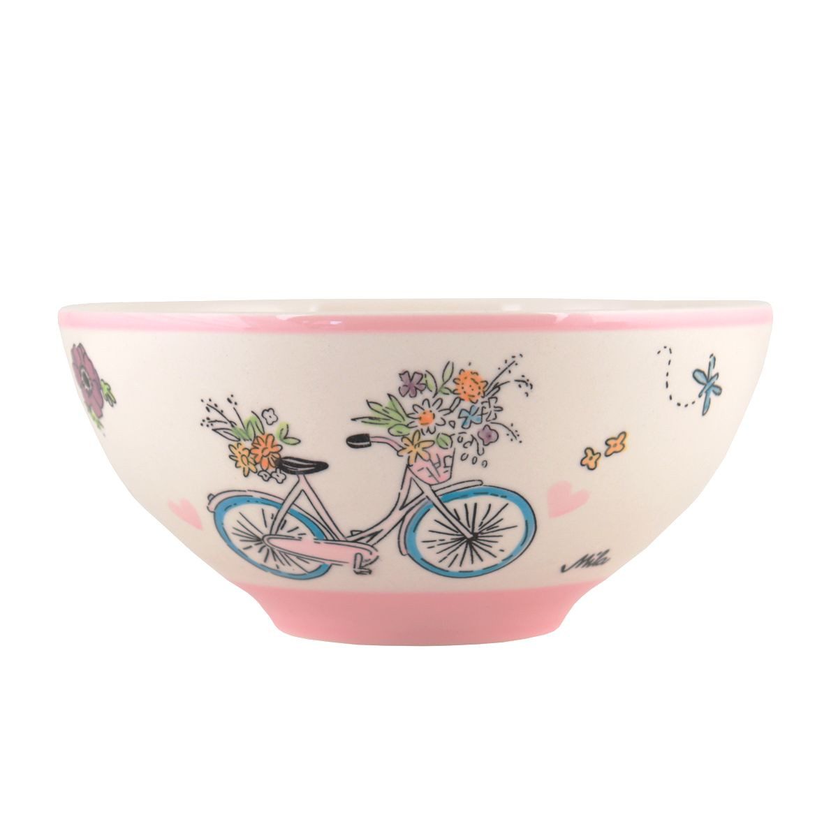 Mila Müslischale Mila Keramik-Schale Rad-Tour ins Grüne, Keramik, (Stück)