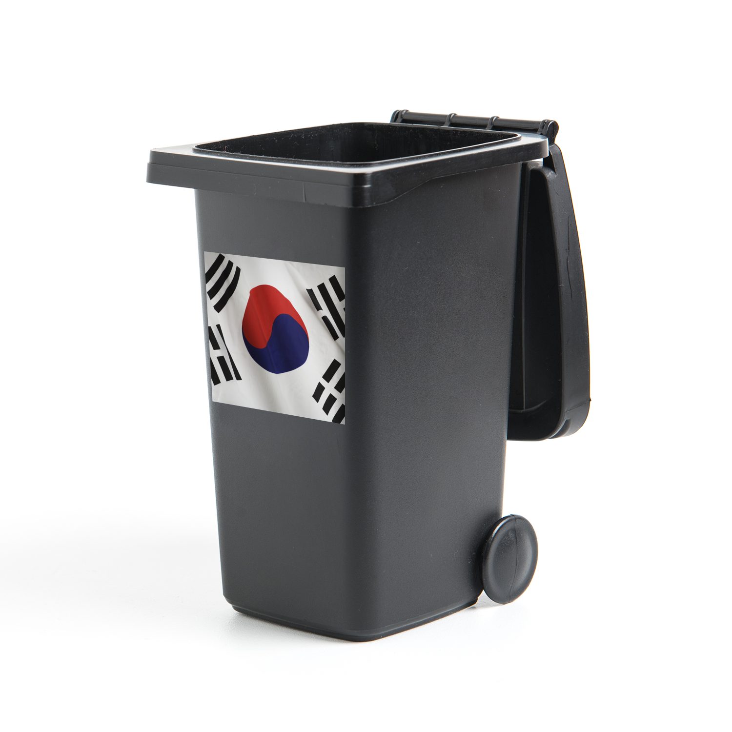 MuchoWow Wandsticker Nahaufnahme der Flagge von Südkorea (1 St), Mülleimer-aufkleber, Mülltonne, Sticker, Container, Abfalbehälter