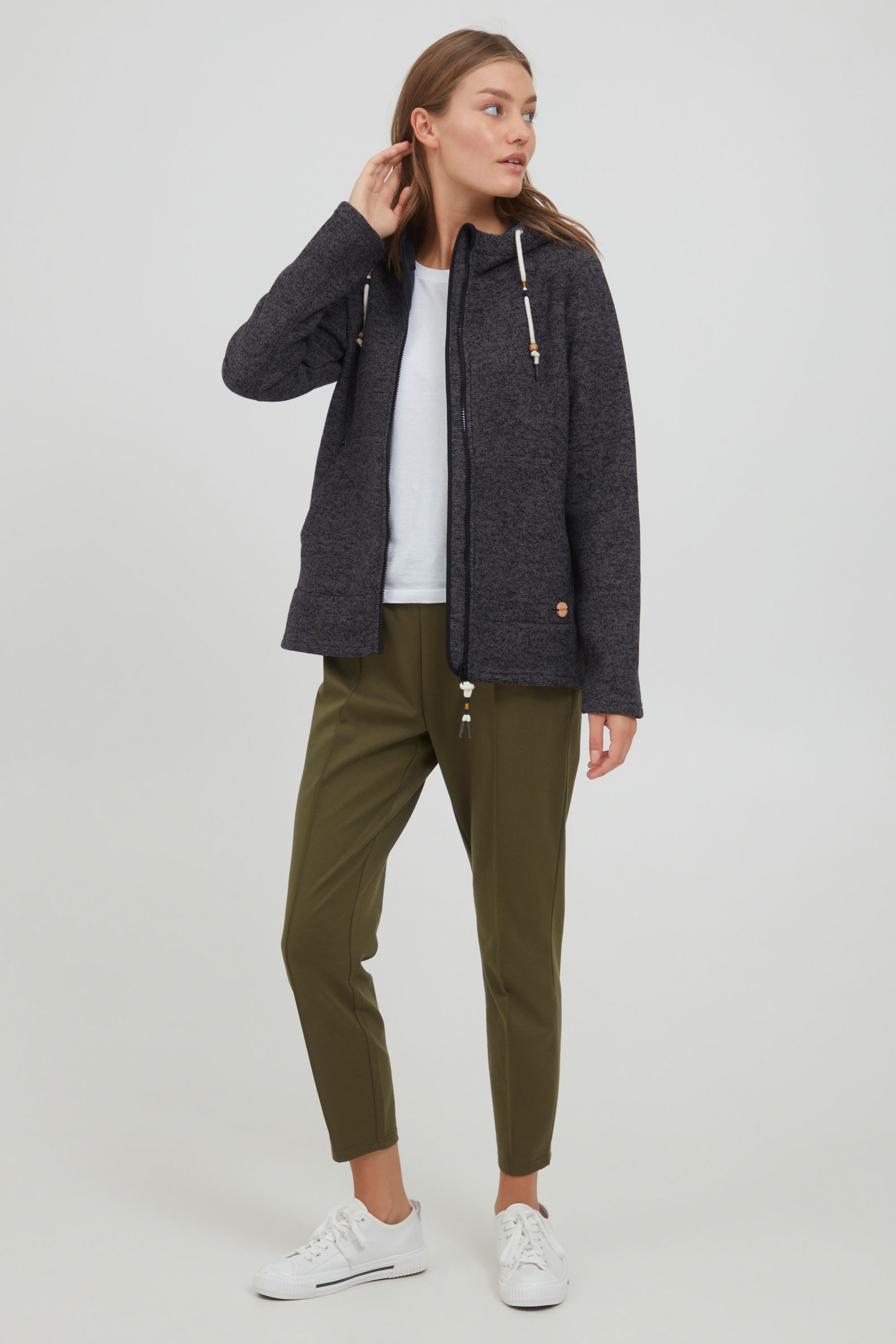 OXMO Kapuzensweatjacke OXFia Sportive Fleecejacke mit günstig online kaufen