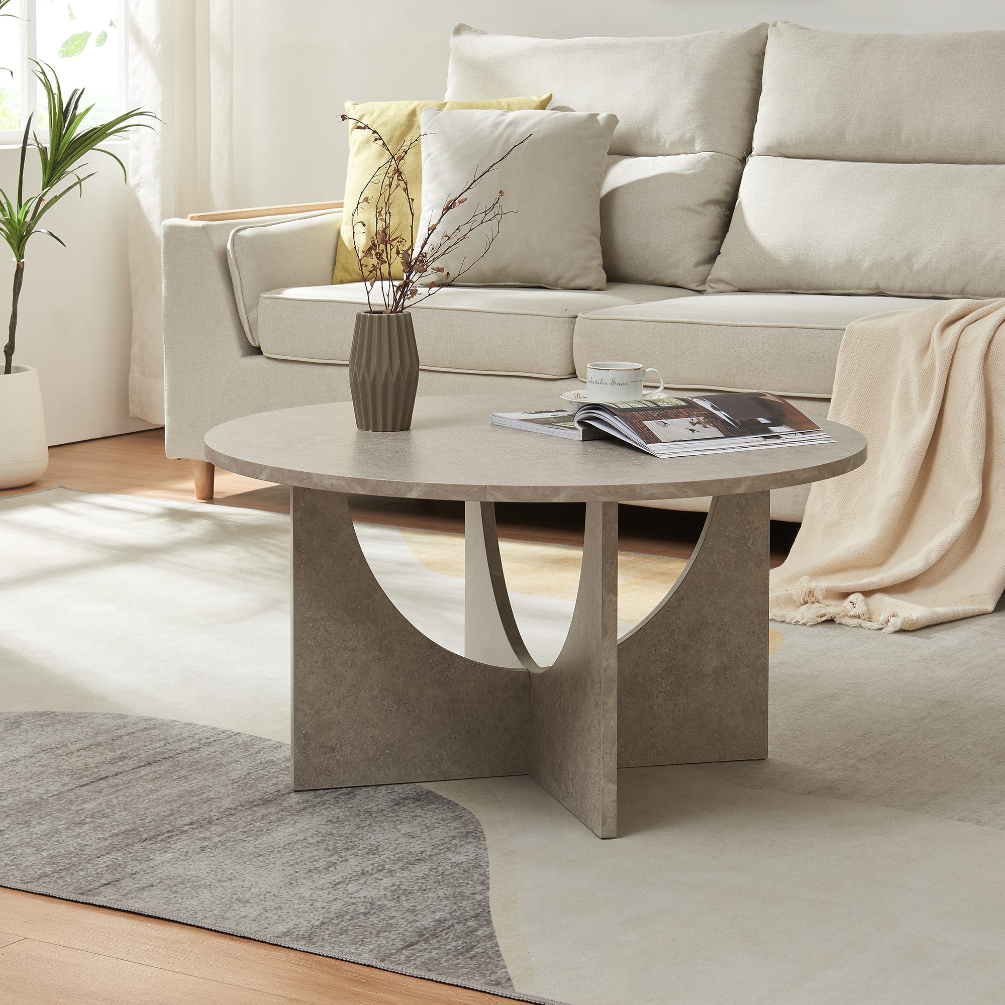 en.casa Couchtisch, »Rindal« rund 80 x günstig online kaufen