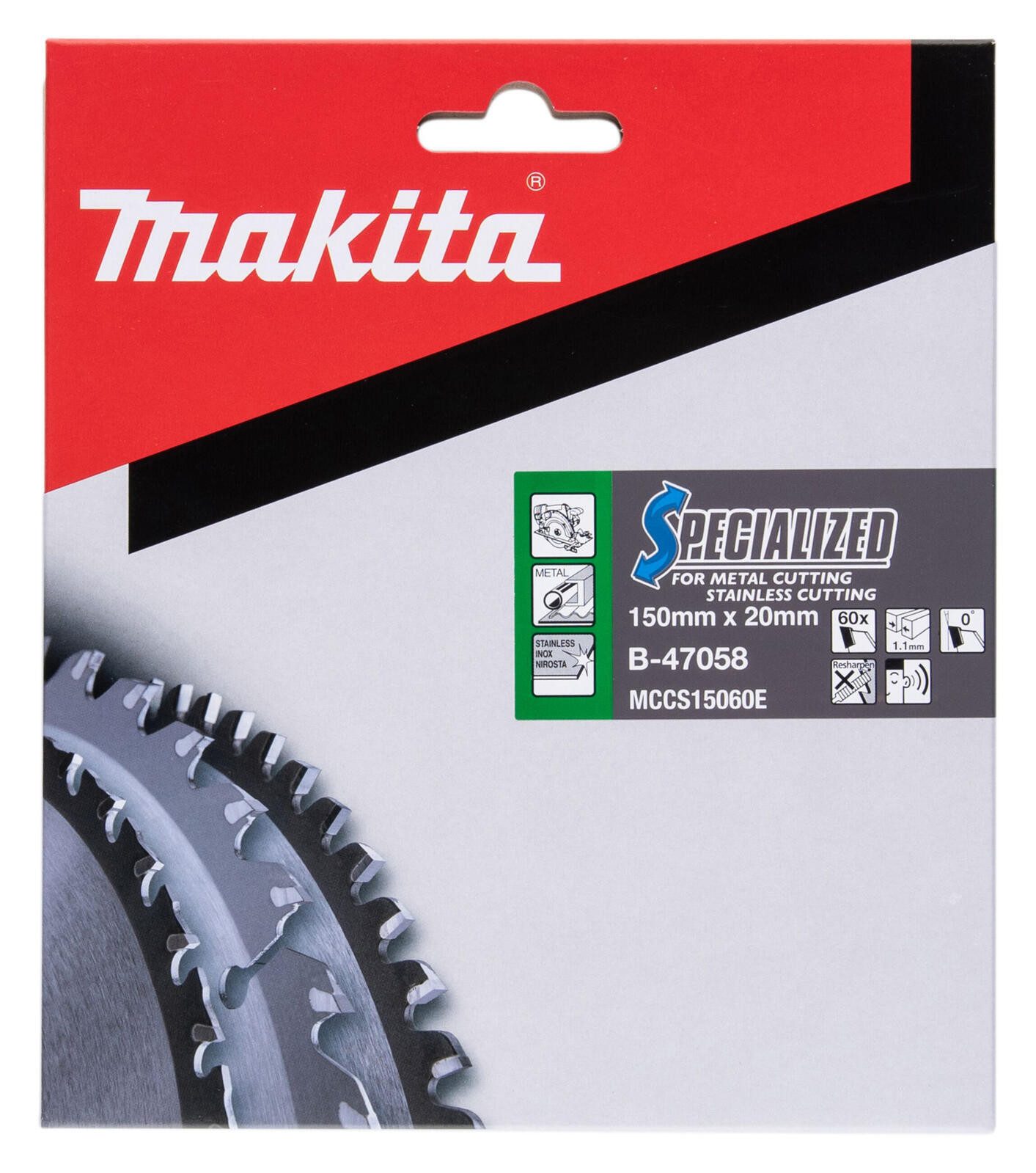 Makita Sägeblatt makita Sägebl INOX 150x20x60Z