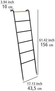 WENKO Handtuchleiter Loft, Metall-Bambuskombination