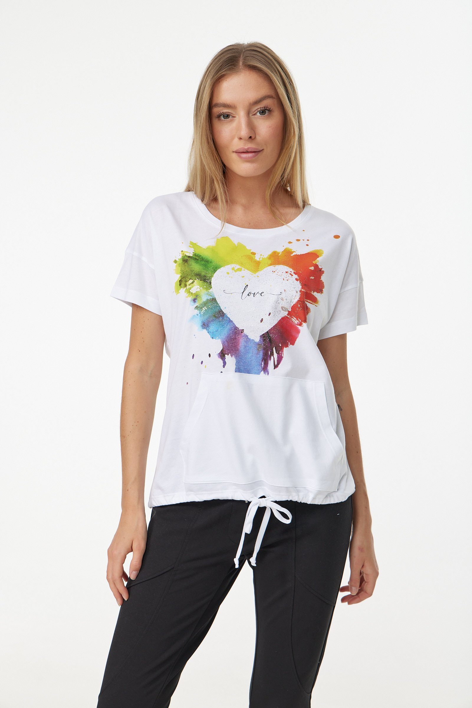 Decay T-Shirt Frontprint farbenfrohem mit