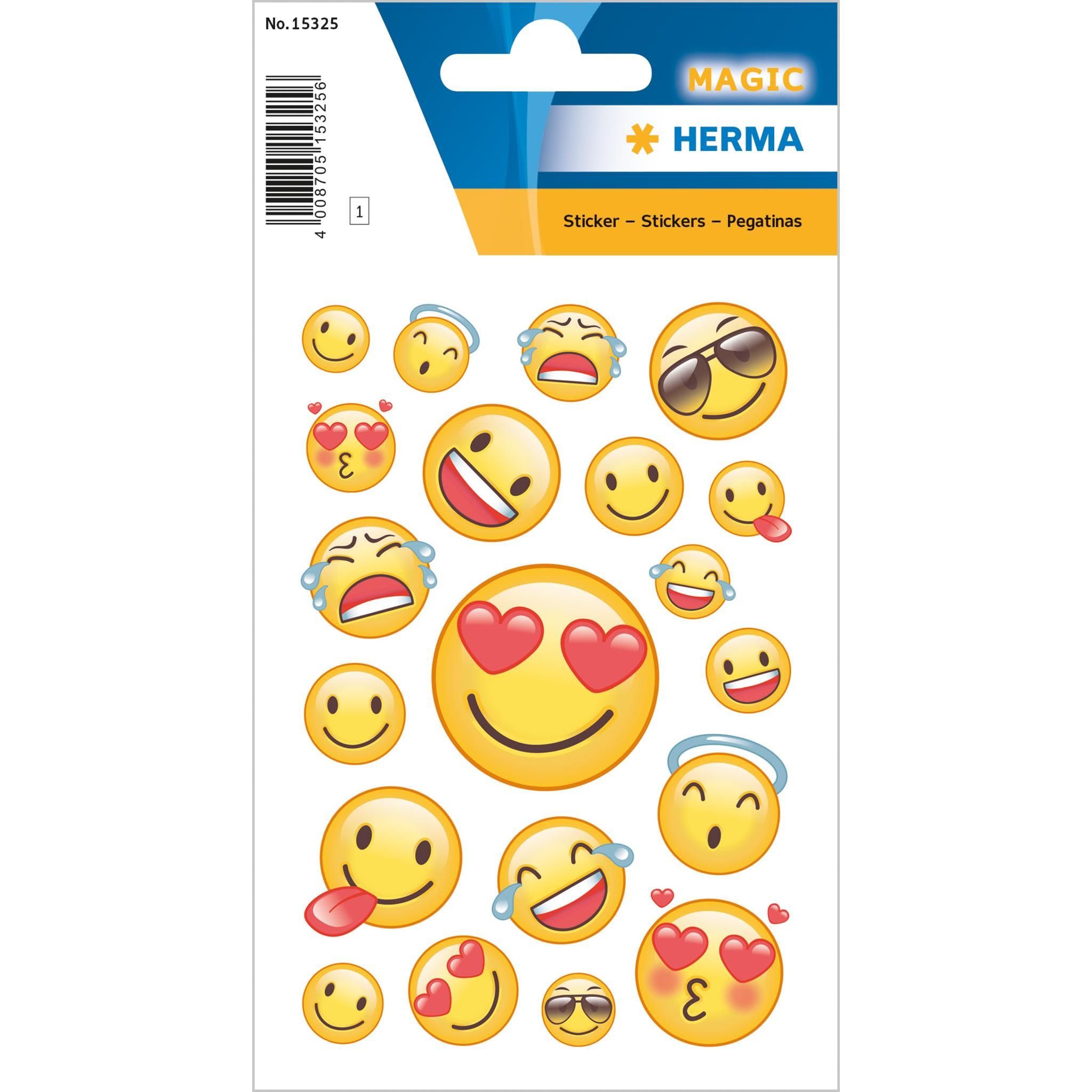 HERMA Sticker Herma Sticker MAGIC Happy Smile Transpuffy 1 Bl