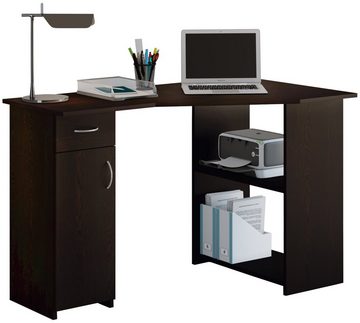 VCM Schreibtisch Holz Eckschreibtisch Schreibtisch Bürotisch Linzia