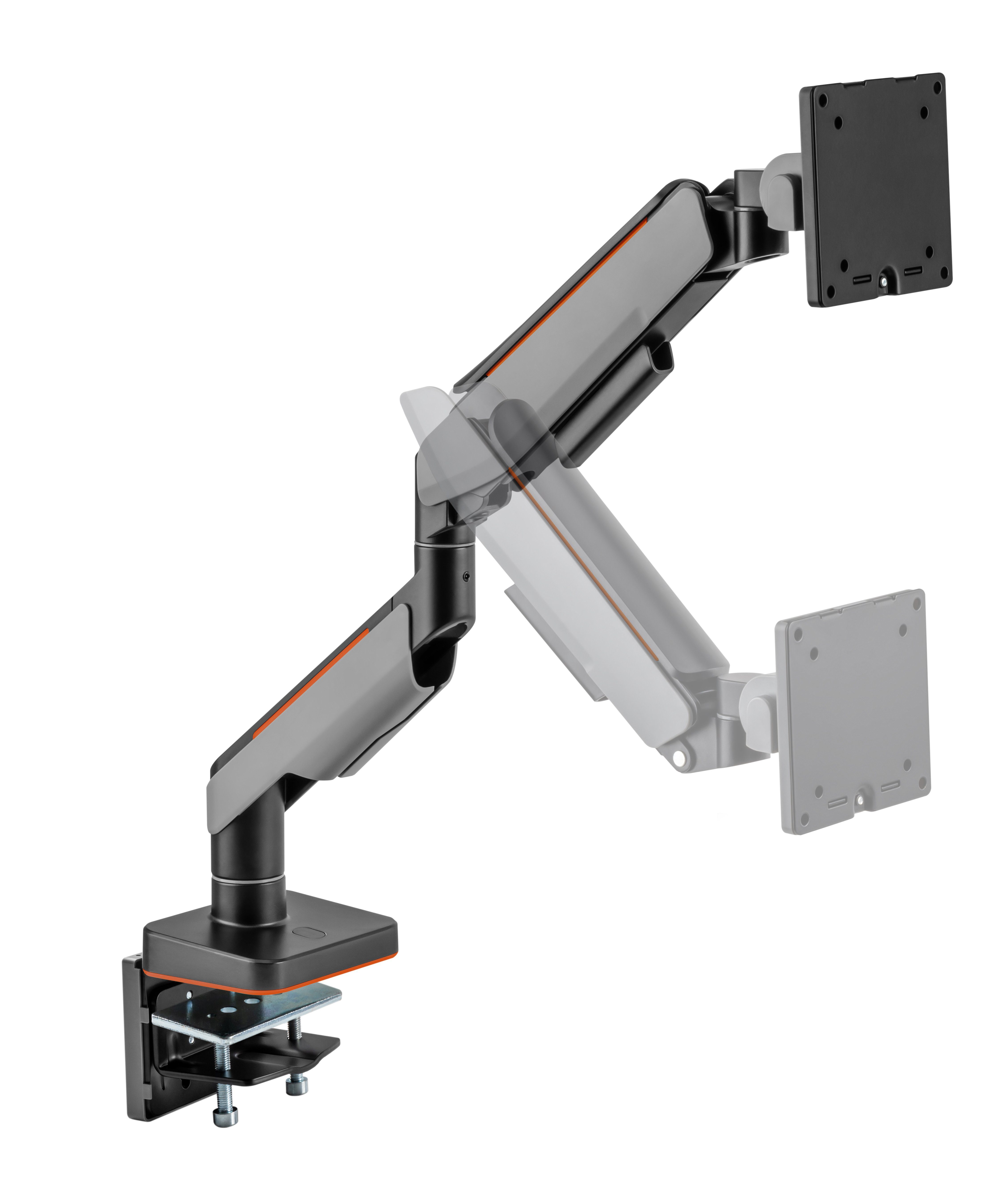 HALTERUNGSPROFI Monitor-Halterung OFFICE-GS512AEX, (bis 49,00 Zoll, Kabelmanagement Gasdruckfeder Aluminium, VESA 75 / 100 bis 20kg) – Bild 4 von 5