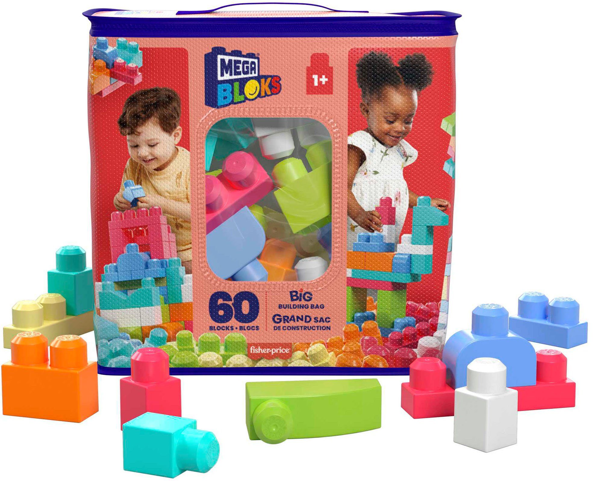 MEGA BLOKS First Builders, Bausteine-Beutel Spielbausteine, (60 St)