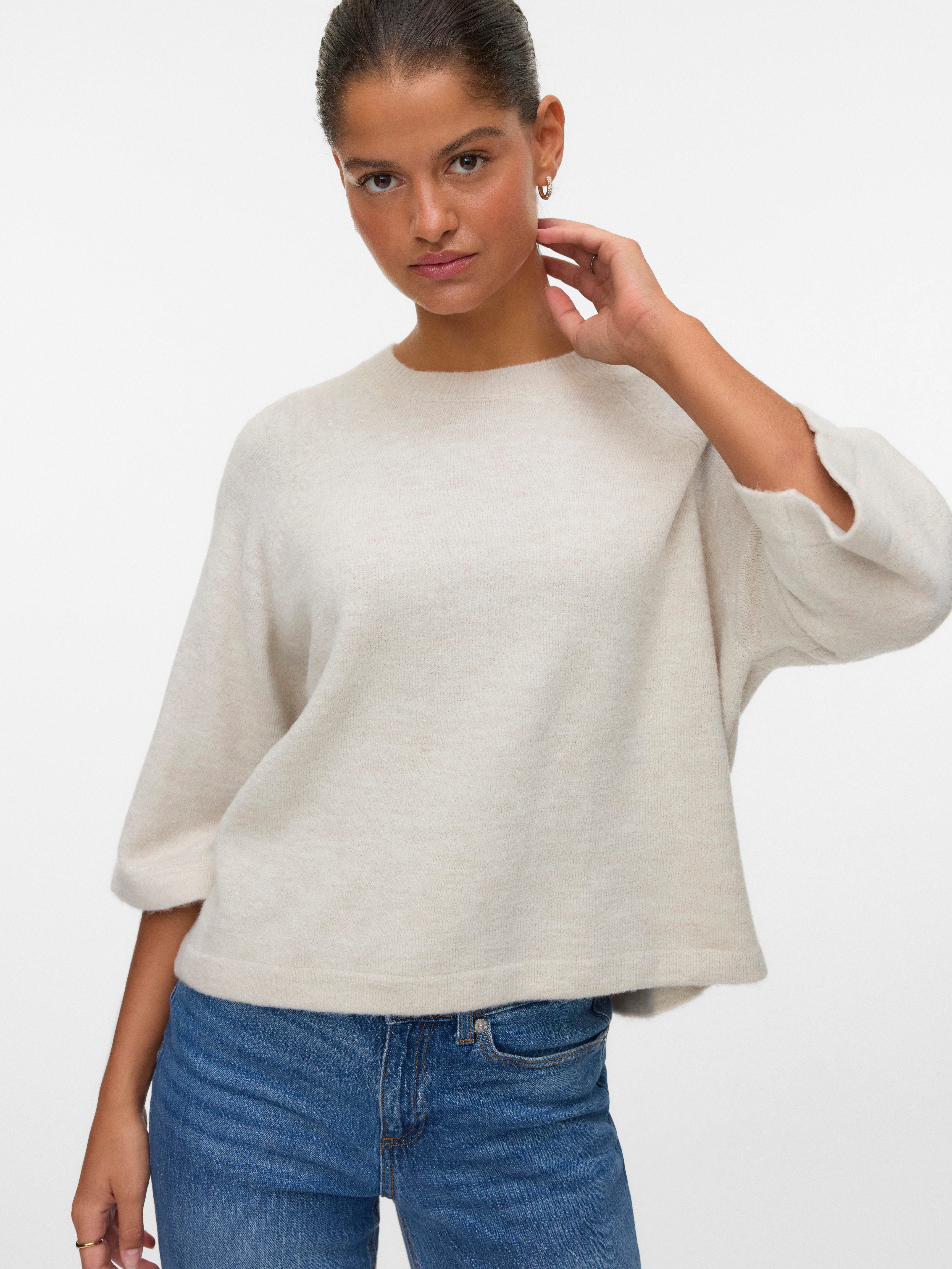 Vero Moda Strickpullover VMLEFILE 3/4 O-NECK günstig online kaufen