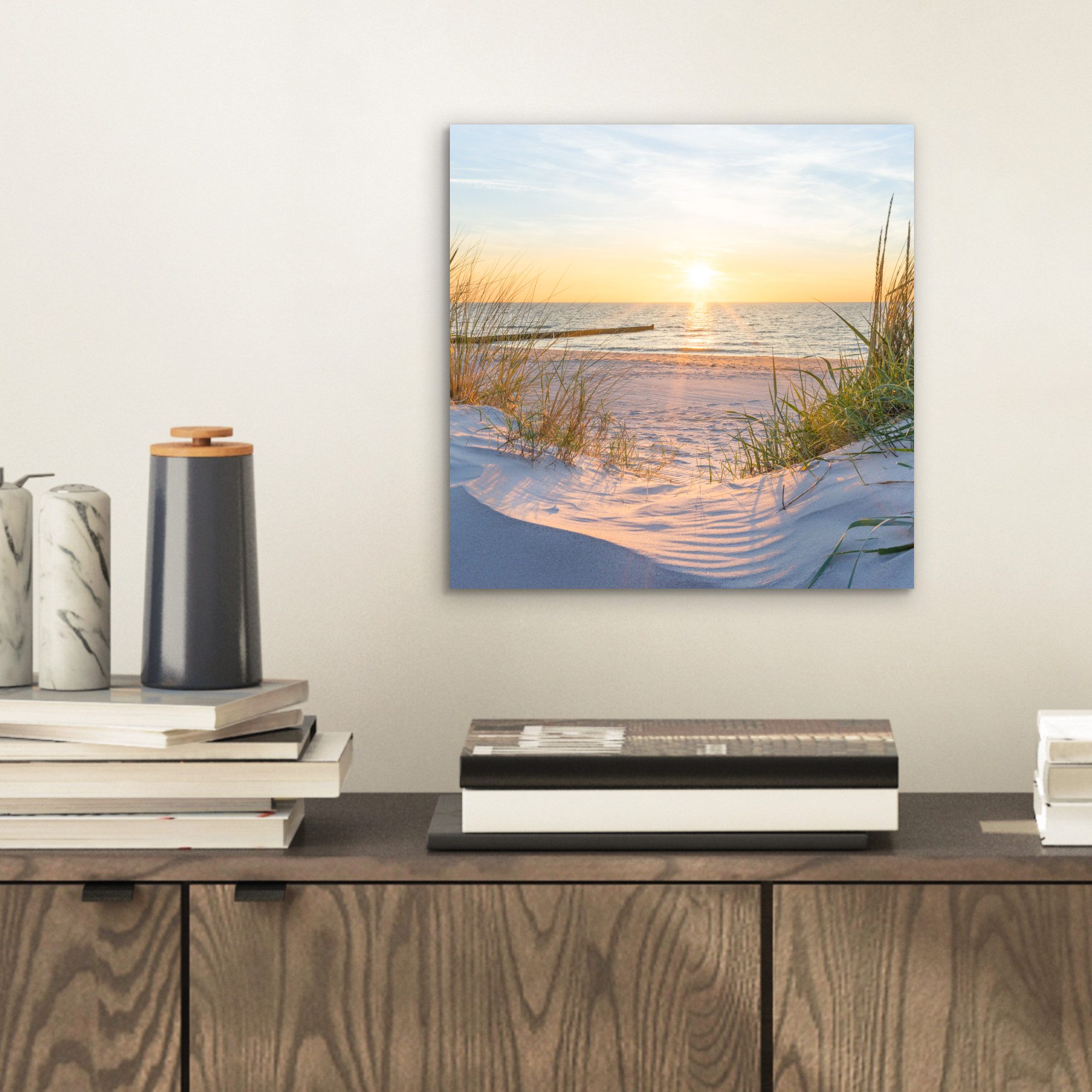 MuchoWow Metallbild Strand - Sonne - günstig online kaufen