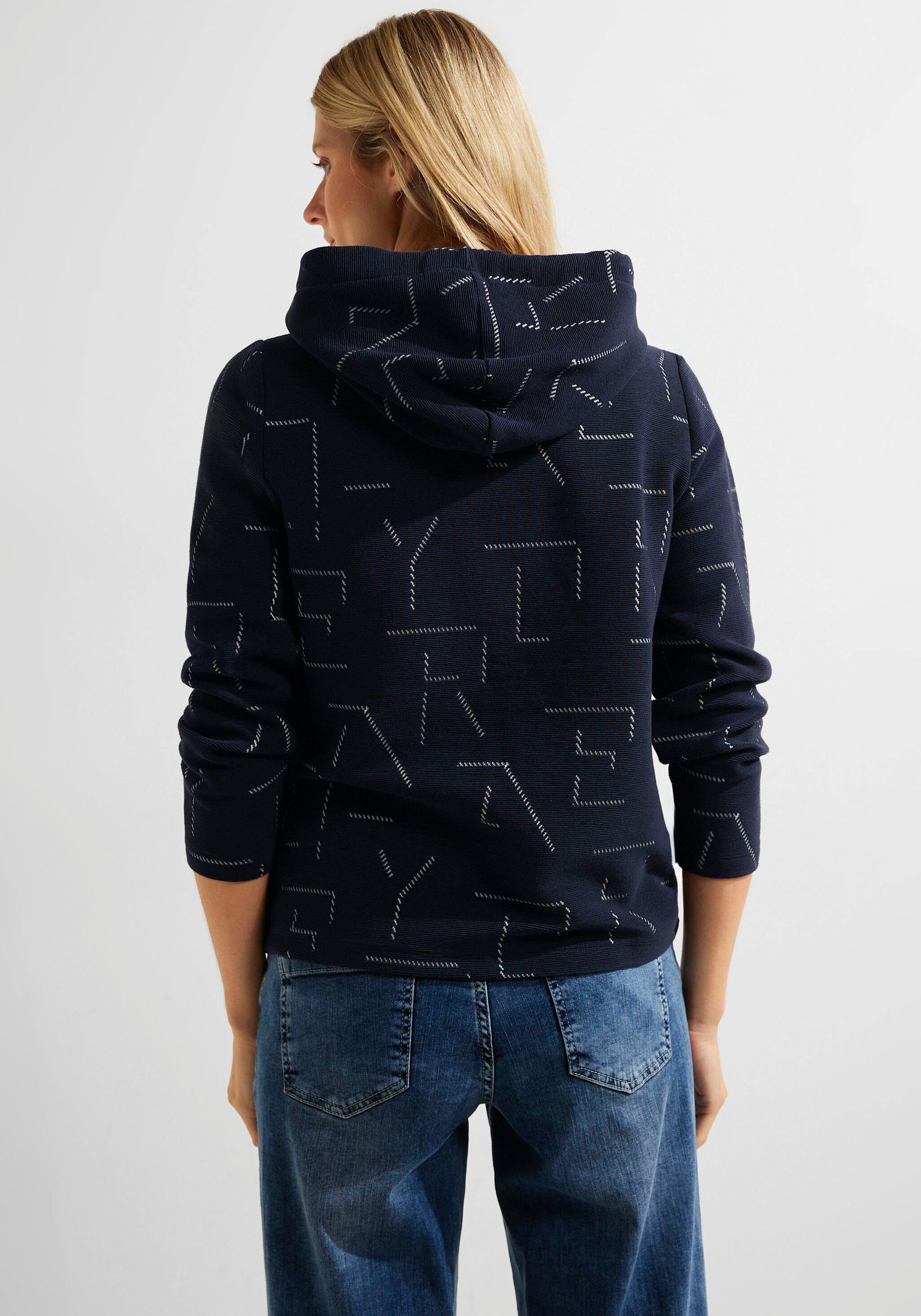 Jacquard-Muster, Sweatshirt aus Kombination Cecil mit Perfekte einzigartigem Lässigkeit und Raffinesse