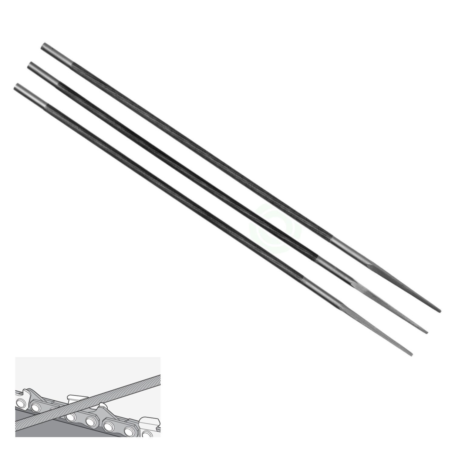 TRIZERATOP Feile Rundfeile Ø 4,0mm für Sägekette 3/8" P und 1/4" (3St), (Rundfeile Ø 4,0mm für Sägekette 3/8" P und 1/4" (3St), 3 St)