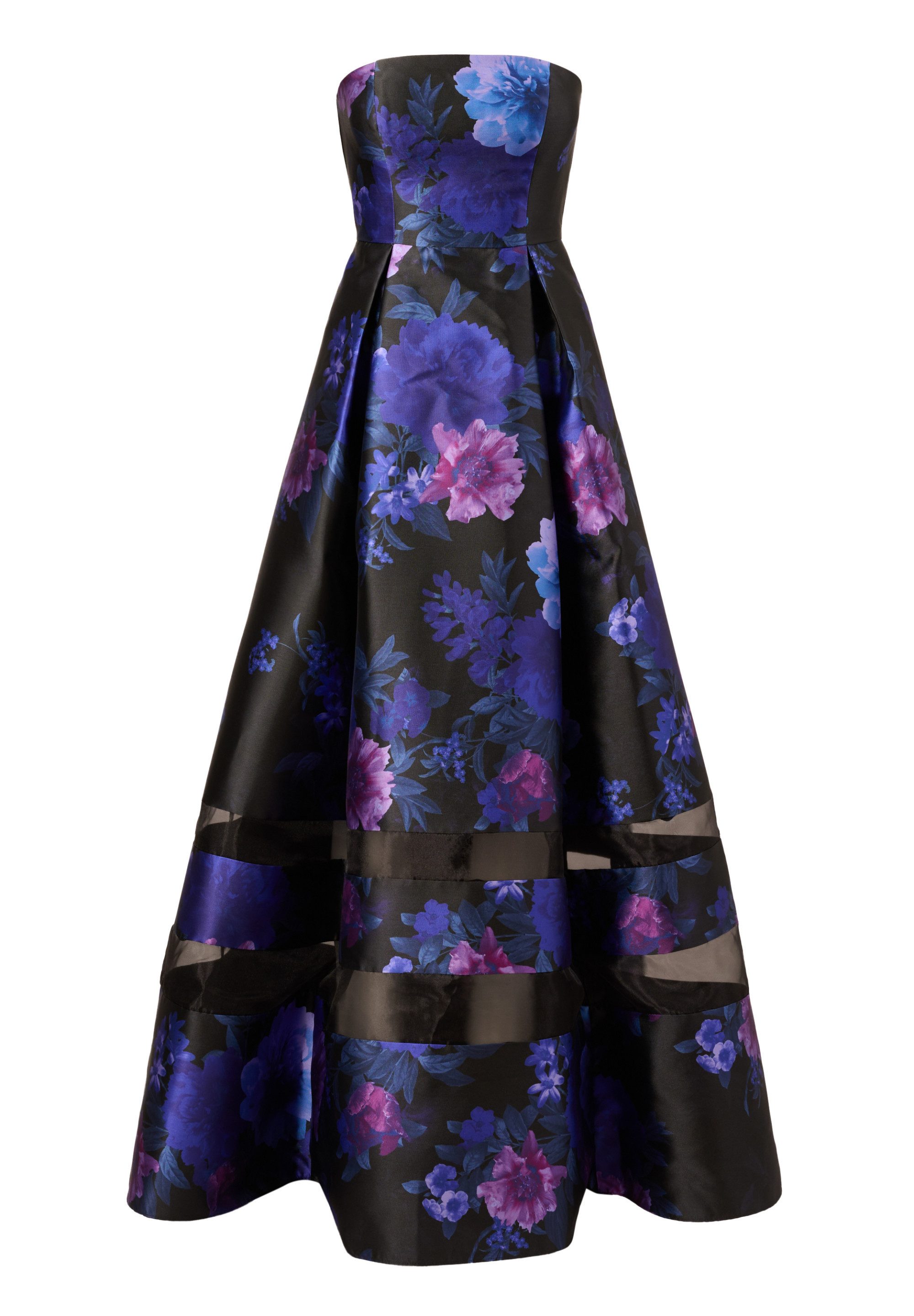 Adrianna Papell Abendkleid Strapless Organza Gown Auffälliges, florales Mik günstig online kaufen