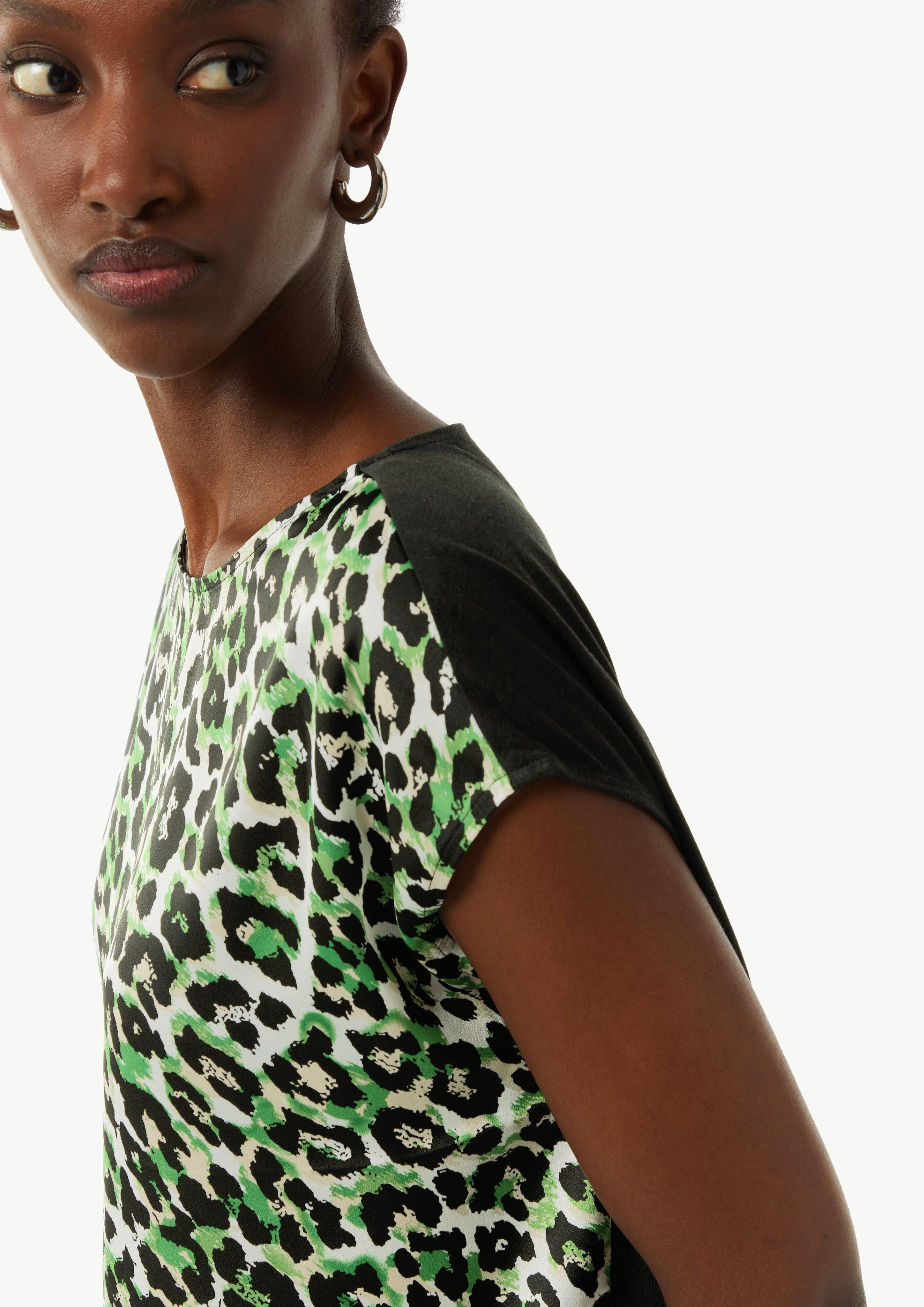 comma Shirttop Blusenshirt im Fabricmix mit günstig online kaufen