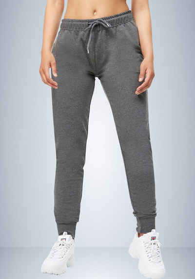 ROSS CAMP Sweathose Jogginghose Damen (1-tlg) Baumwolle, Slim Fit