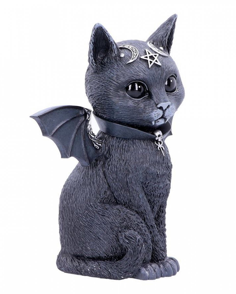 Schwarze Flügeln Desig Dekofigur Katze Malpuss Okkult im Horror-Shop mit