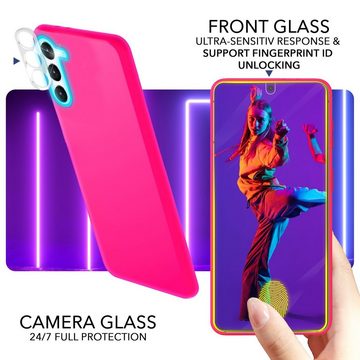 Nalia Smartphone-Hülle Samsung Galaxy S23 Plus, Neon Silikon Hülle / 2x Display- & Kameraschutz / Bunt Leuchtend Weich