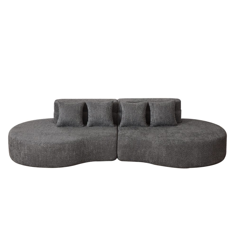 REDOM Loungesofa Modulares Schaumsofa, Abnehmbarer, waschbarer Teddyfleece-Bezug 1 Teile