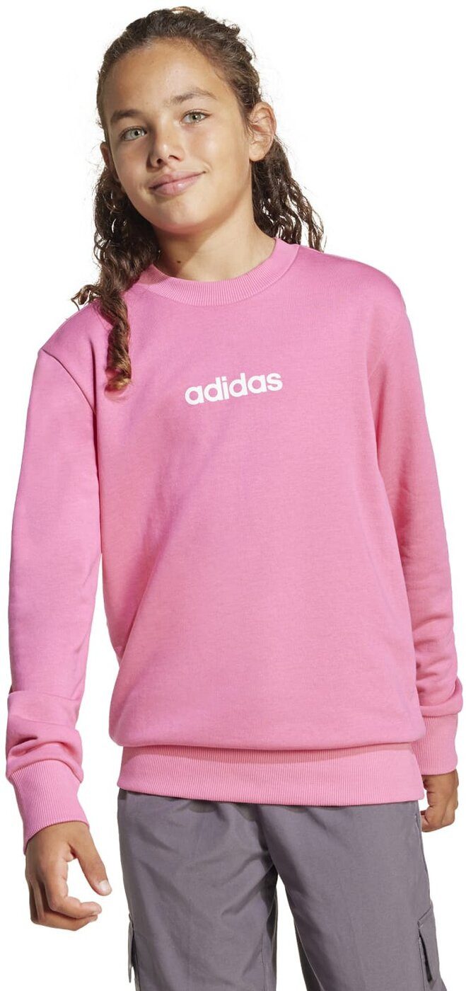 adidas Performance Sweatshirt J LIN FT CREW PNKFUS/WHITE