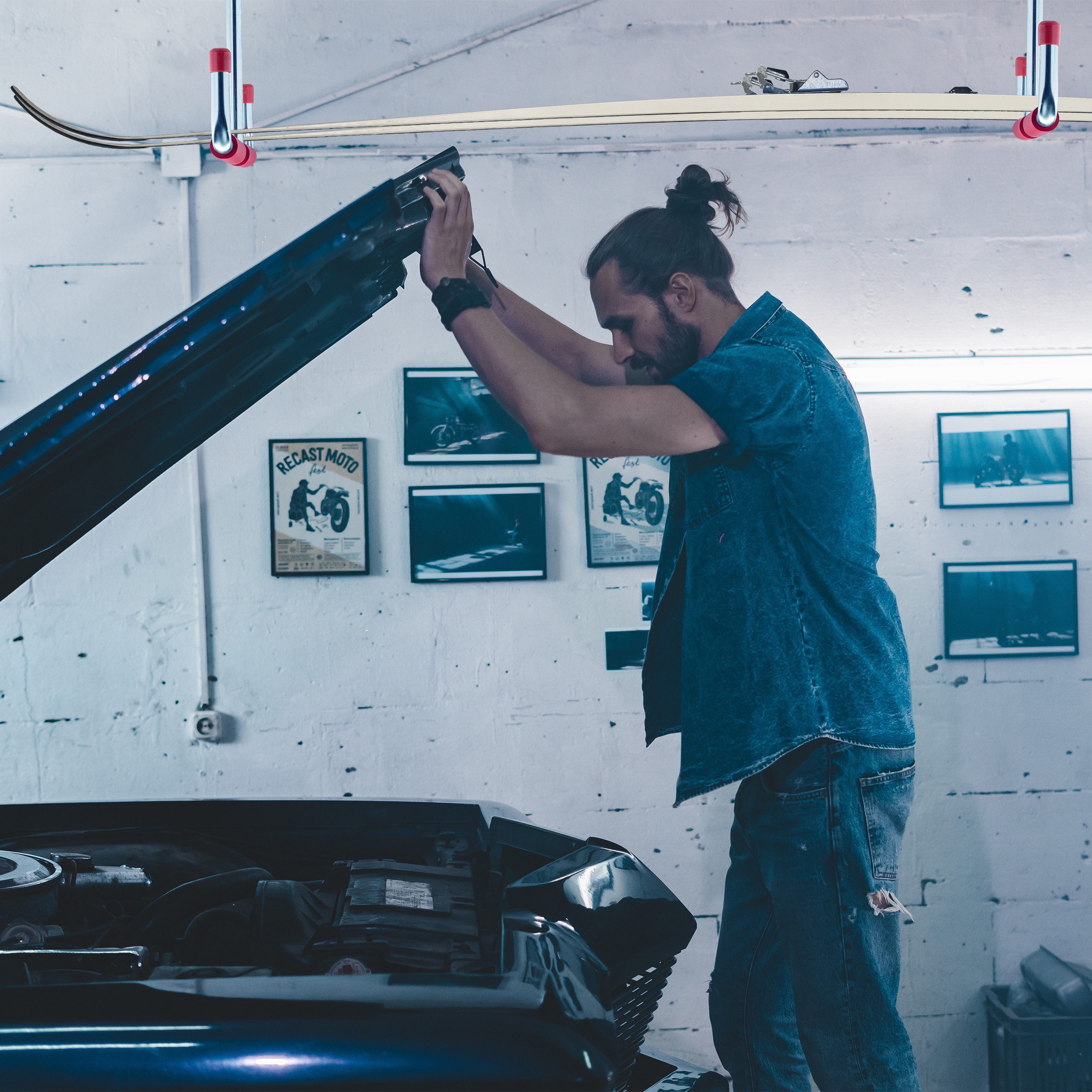 relaxdays Deckenhalter 4 x Deckenhaken für Garage