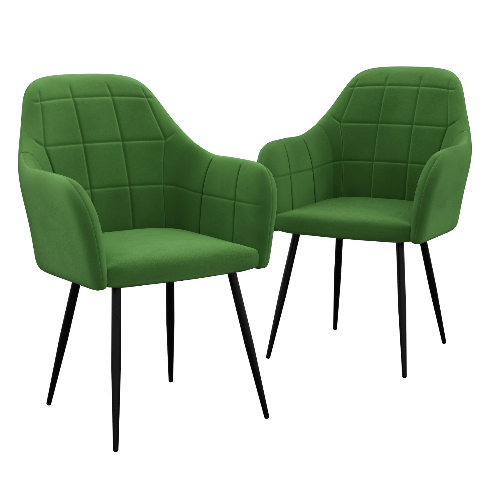 Esszimmerstuhl HAGO24 Esszimmerstühle Salbei Sessel 2er Set Polsterstuhl Retro-Design