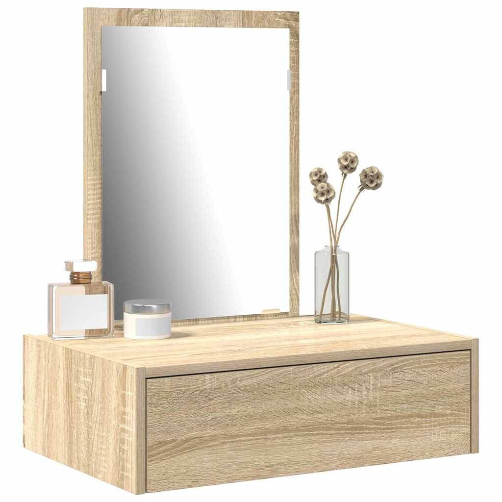 vidaXL Schminktisch Schminktisch Wandmontage Sonoma Eiche günstig online kaufen