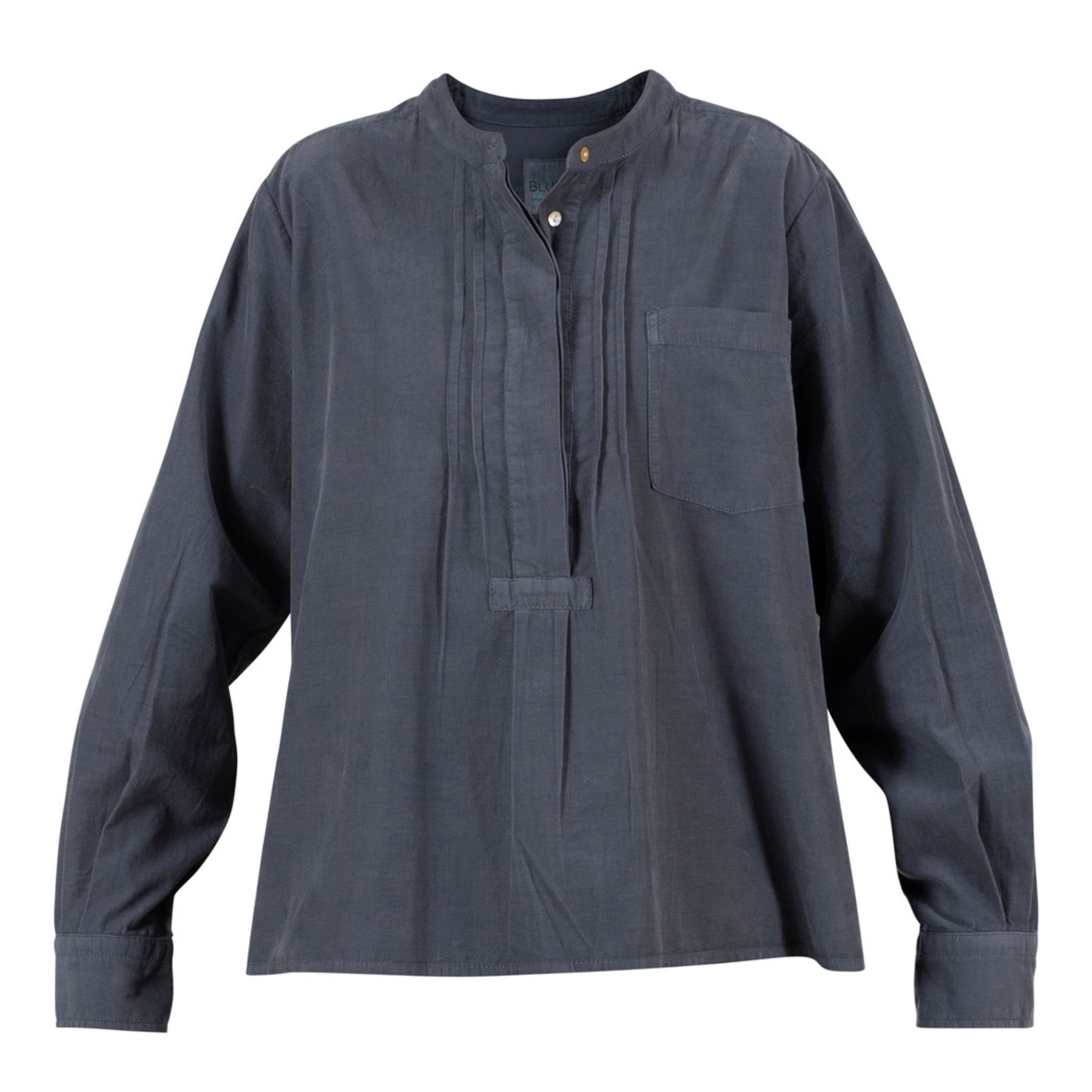 in Baumwolle Bluse Grau Babycord Blue versch. aus Sportswear Hemdbluse Farben Gemusterte