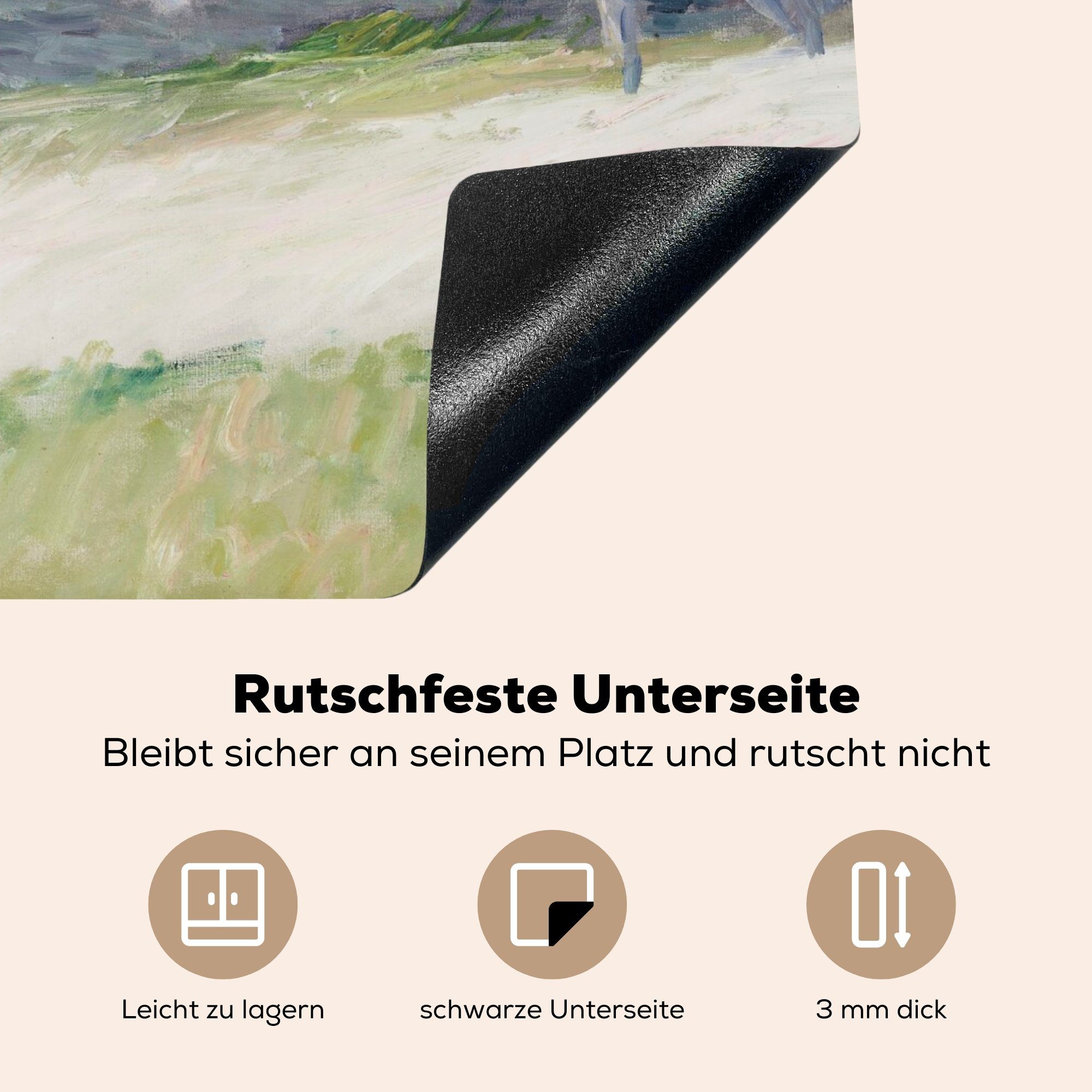 MuchoWow Herdblende-/Abdeckplatte Trocknendes Wachs - Gemälde nutzbar, Vinyl, cm, Ceranfeldabdeckung (1 von Gustave 60x52 Caillebotte, tlg), Mobile Arbeitsfläche