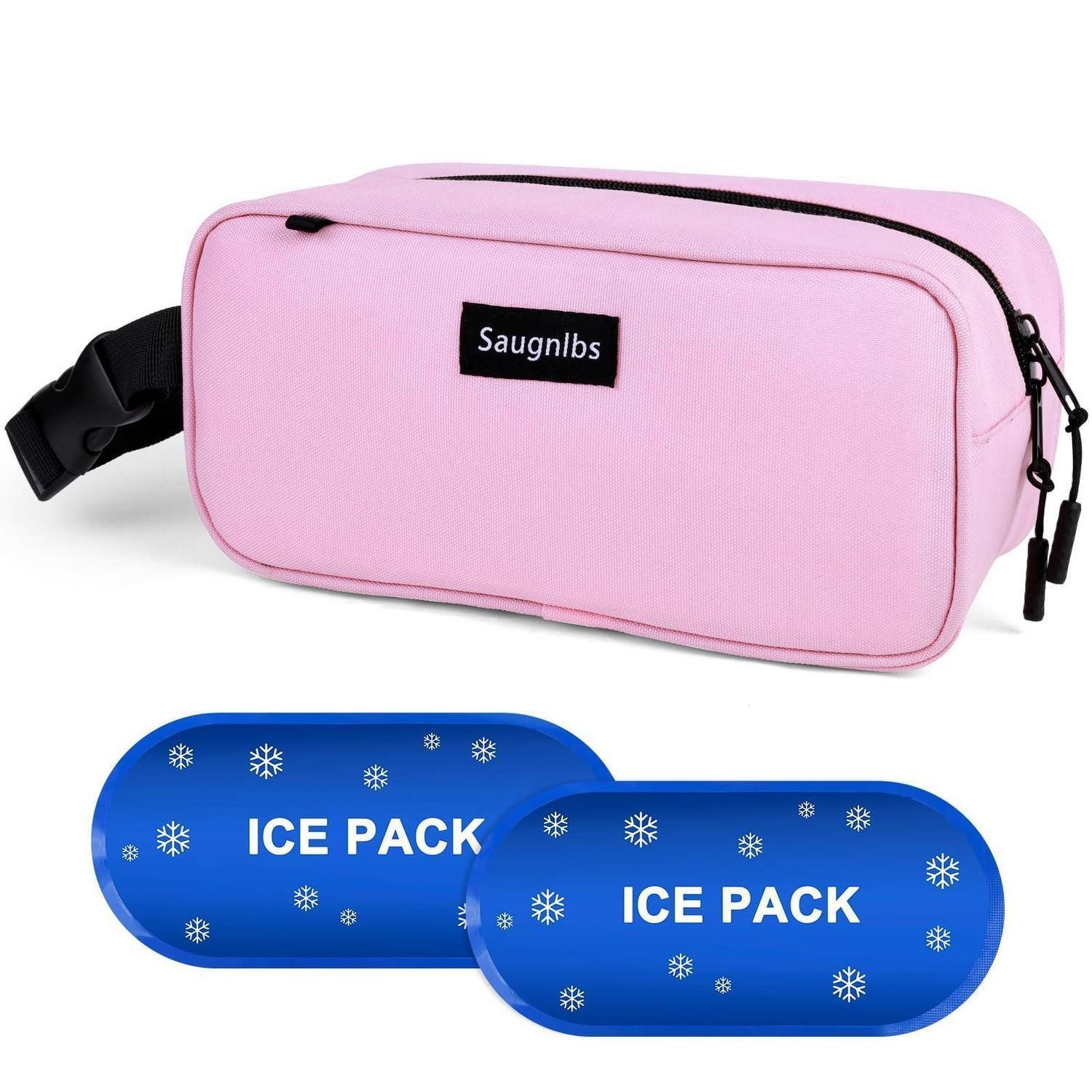 LuxusKollektion Kühltasche Kühltasche Mini Kühlakkus Gefrierbar Griffschnalle Lunch Rosa