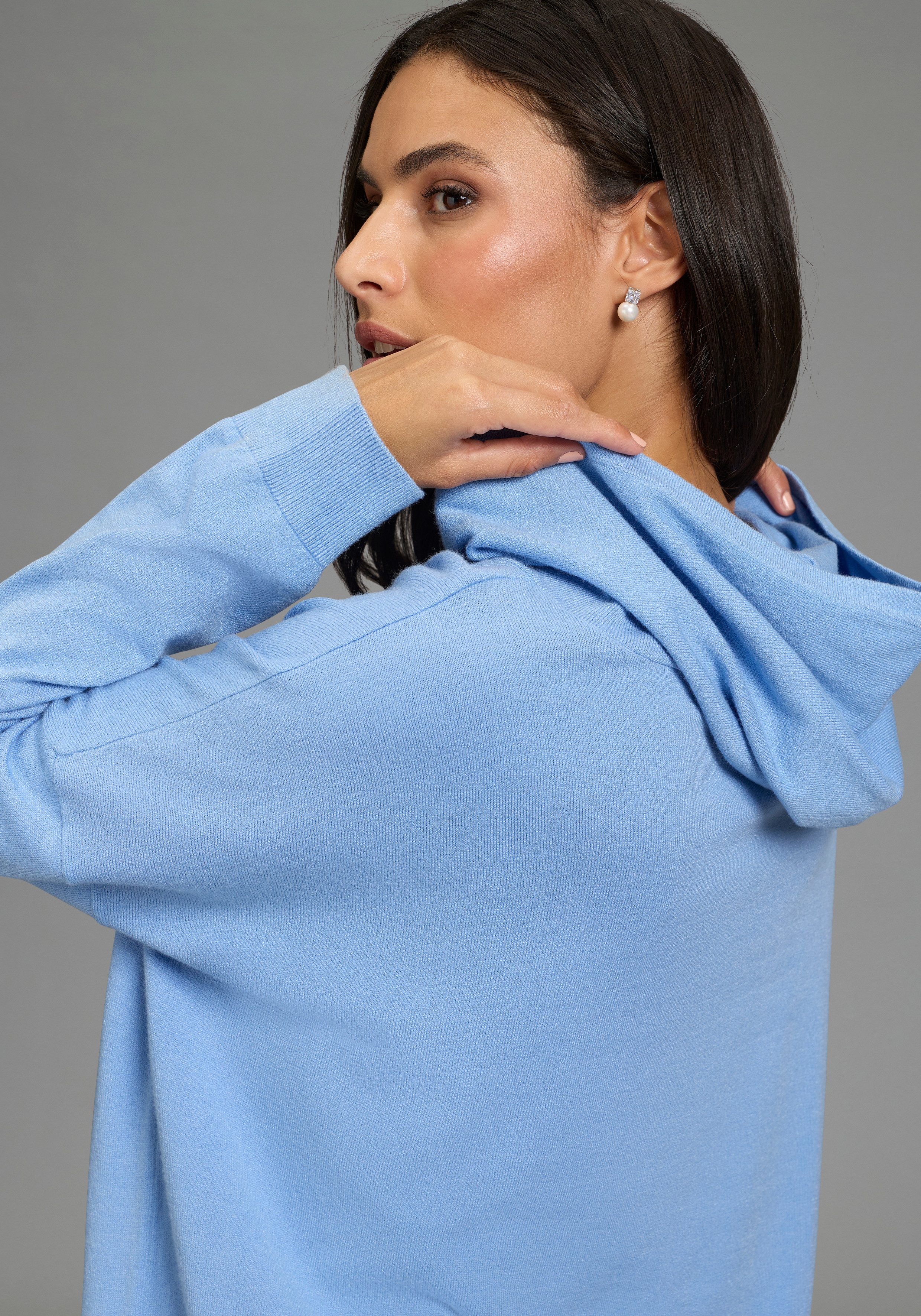 Flashlights Kapuzenpullover mit lockerem Schnitt, Viskosemischung