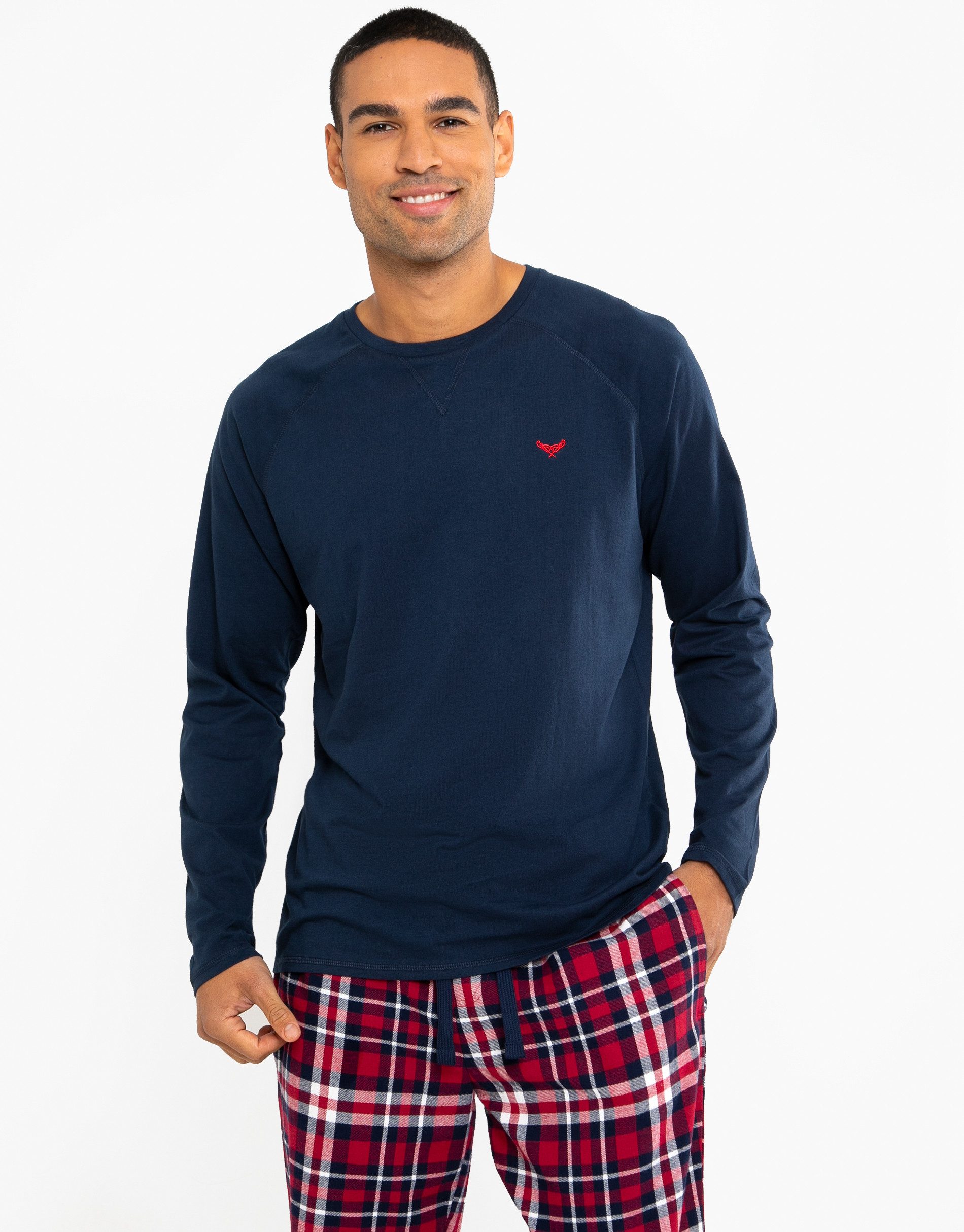 Threadbare Schlafanzug Flint PJ Set (2 tlg) im tollen Karo-Design