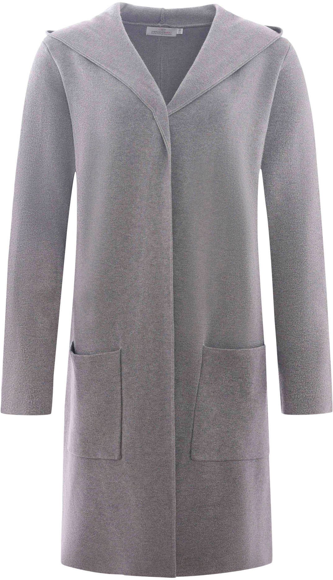 Zwillingsherz Cardigan Kapuze, Taschen, Langarm, ohne Verschluss günstig online kaufen